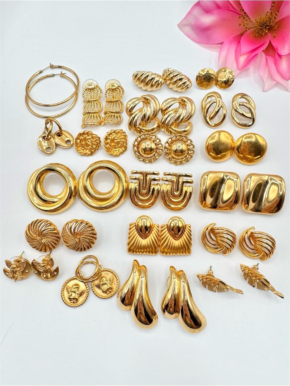 Pierced Earring Lot Costume Jewelry Mixed Styles Vintage To Now Reseller 20 Pair